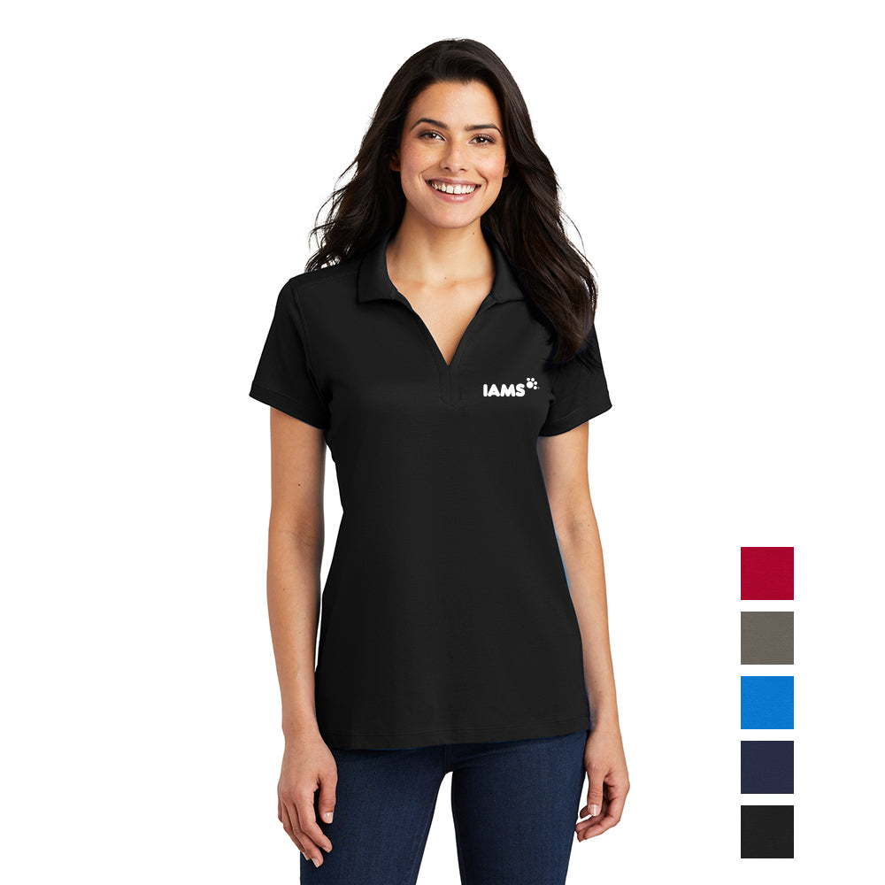 Port Authority Women's Rapid Dry Mesh Embroidered Polo - Black