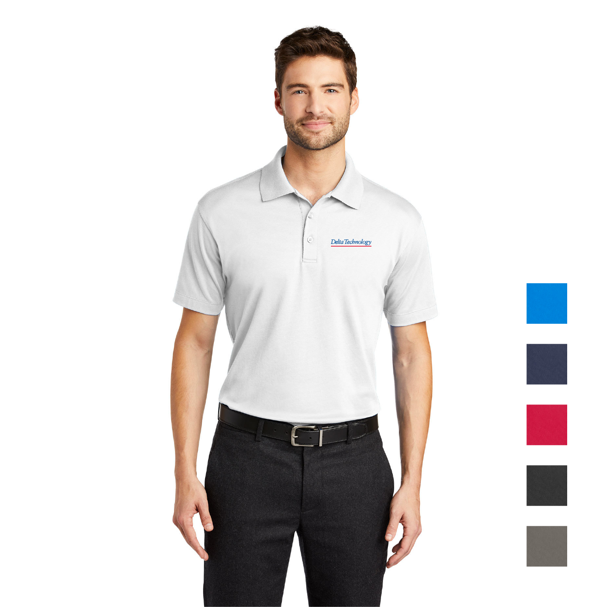 Port Authority Rapid Dry Mesh Embroidered Polo - Black