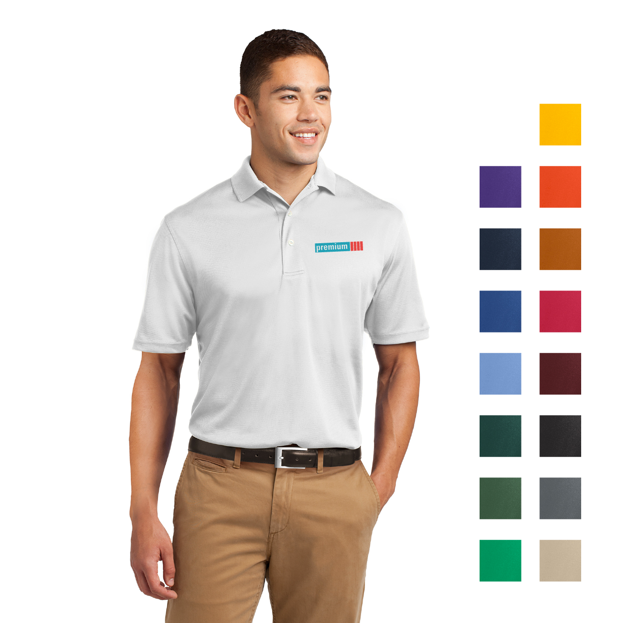 Sport-Tek Dri-Mesh Embroidered Polo - Black