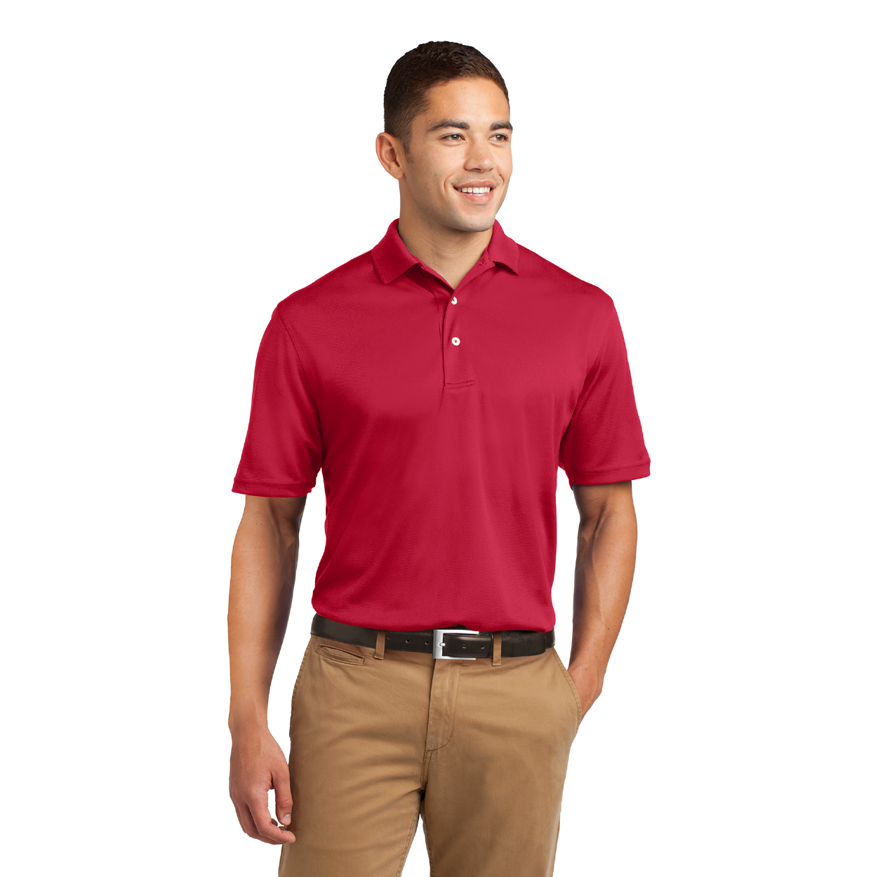 Sport-Tek Dri-Mesh Embroidered Polo - Maroon Red