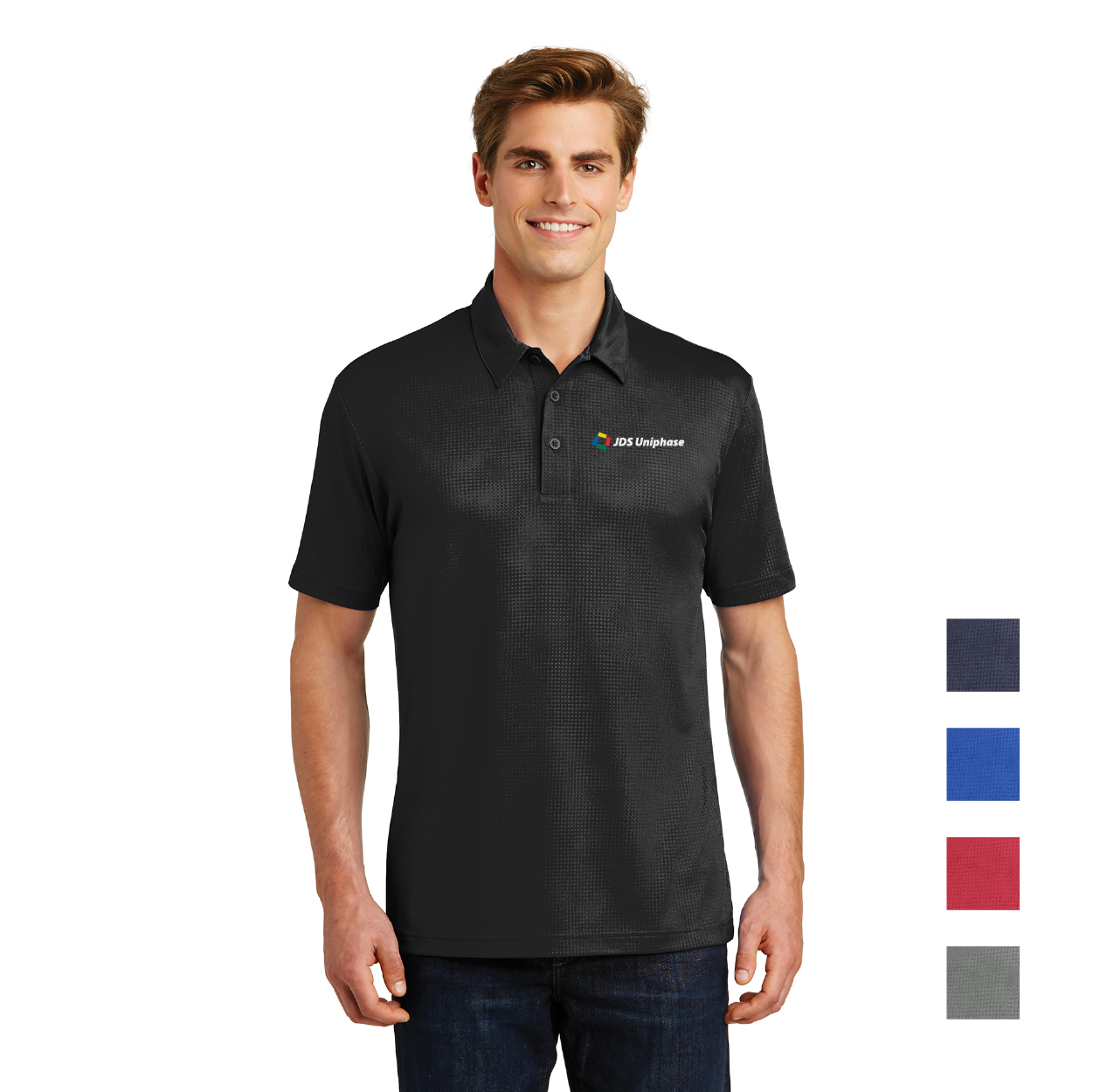 Sport-Tek Embossed PosiCharge Tough Embroidered Polo - Black