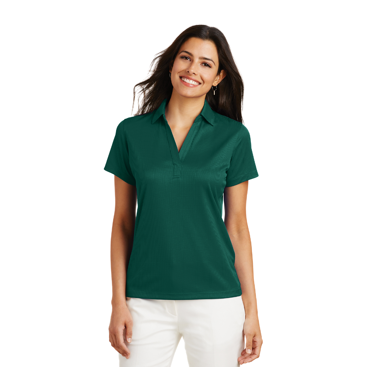 Port Authority Women's Performance Fine Jacquard Embroidered Polo - Hyper Blue