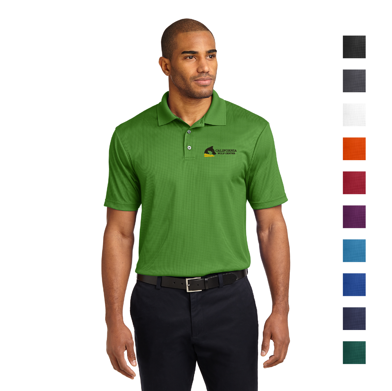 Port Authority Performance Fine Jacquard Embroidered Polo - Autumn Orange
