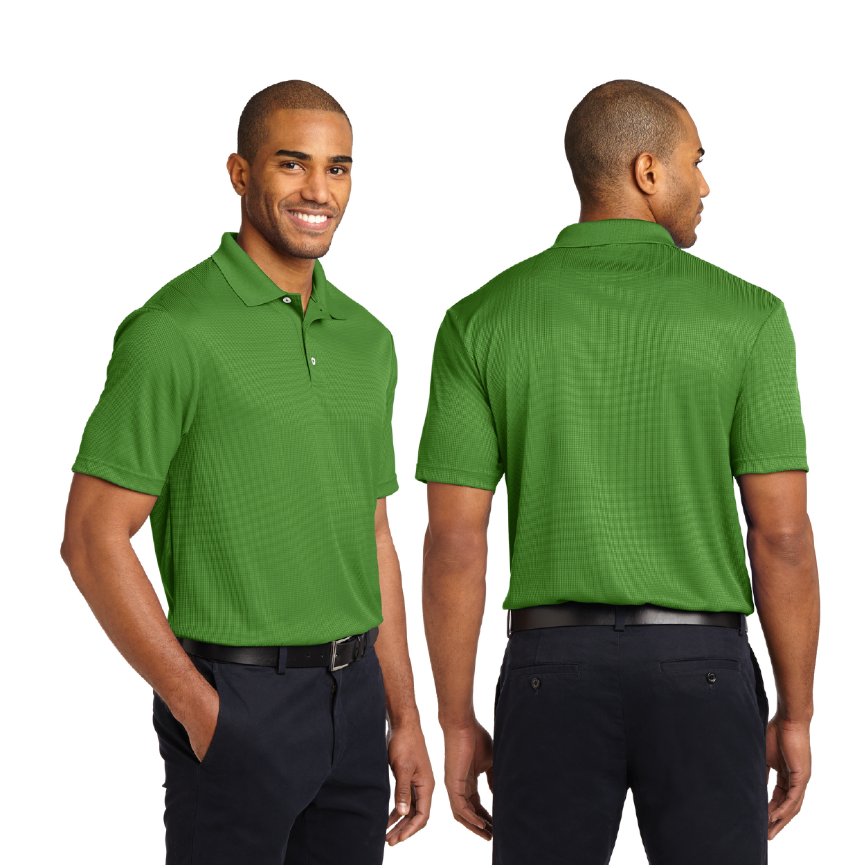 Port Authority Performance Fine Jacquard Embroidered Polo - Black