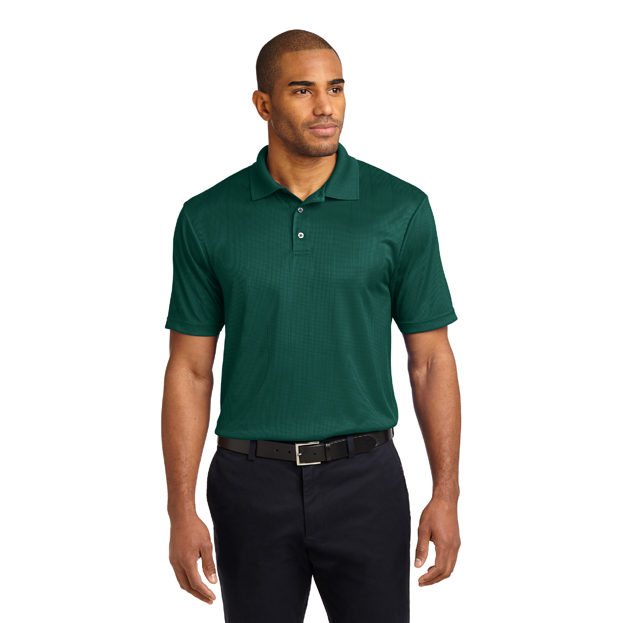 Port Authority Performance Fine Jacquard Embroidered Polo - Green Glen