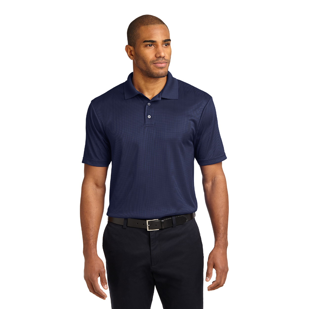 Port Authority Performance Fine Jacquard Embroidered Polo - Grey Smoke