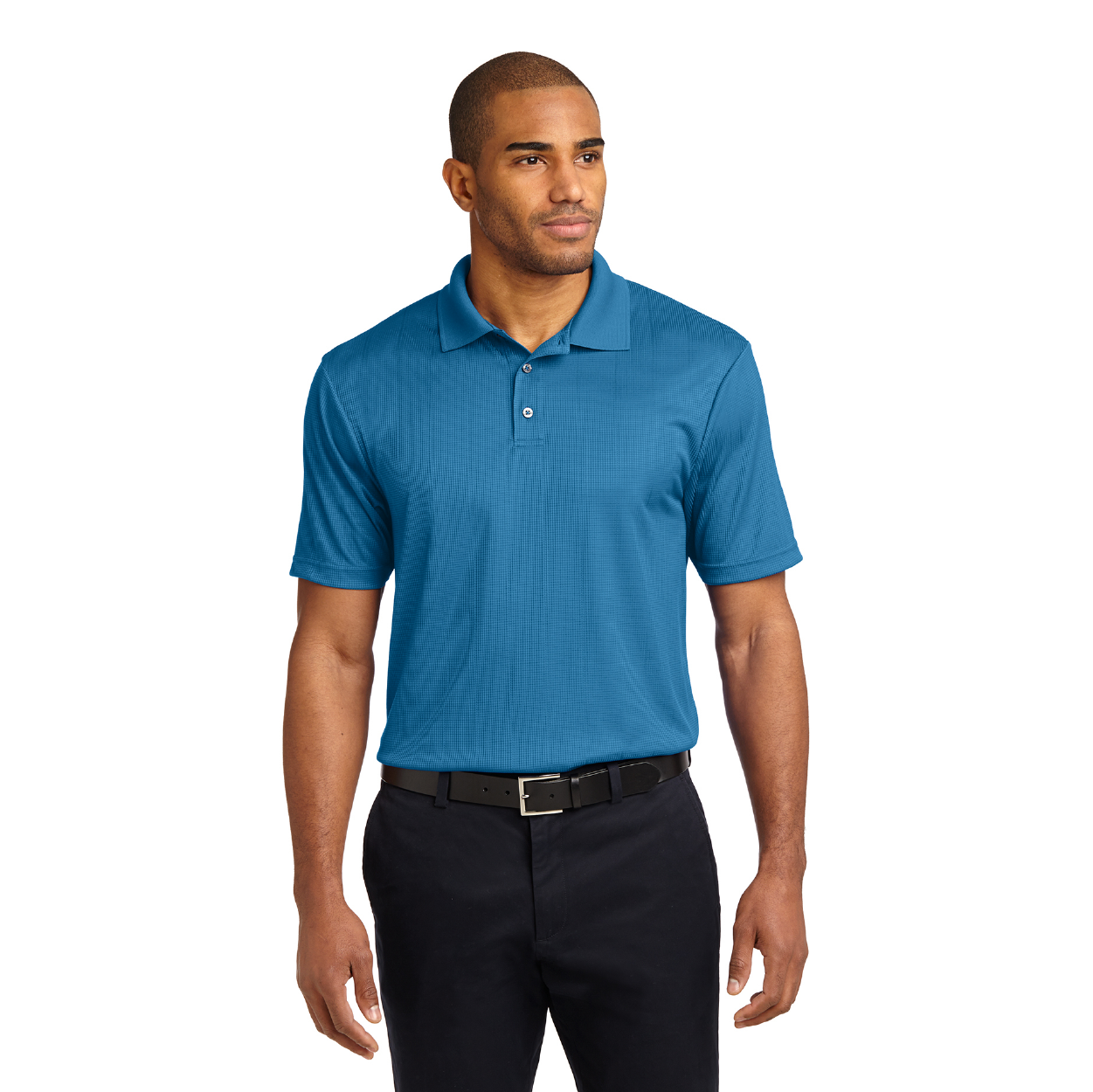 Port Authority Performance Fine Jacquard Embroidered Polo - Ocean Blue