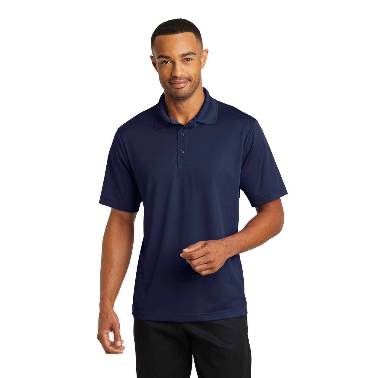 CornerStone Micropique Gripper Embroidered Polo - True Navy Blue