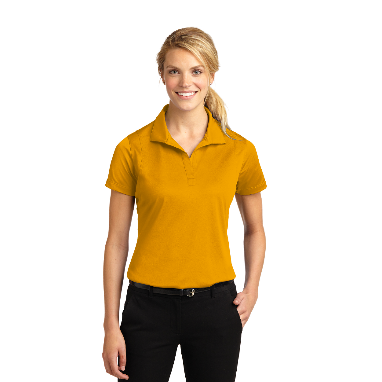 Sport-Tek Women's Micropique Sport-Wick Embroidered Polo - Iron Grey