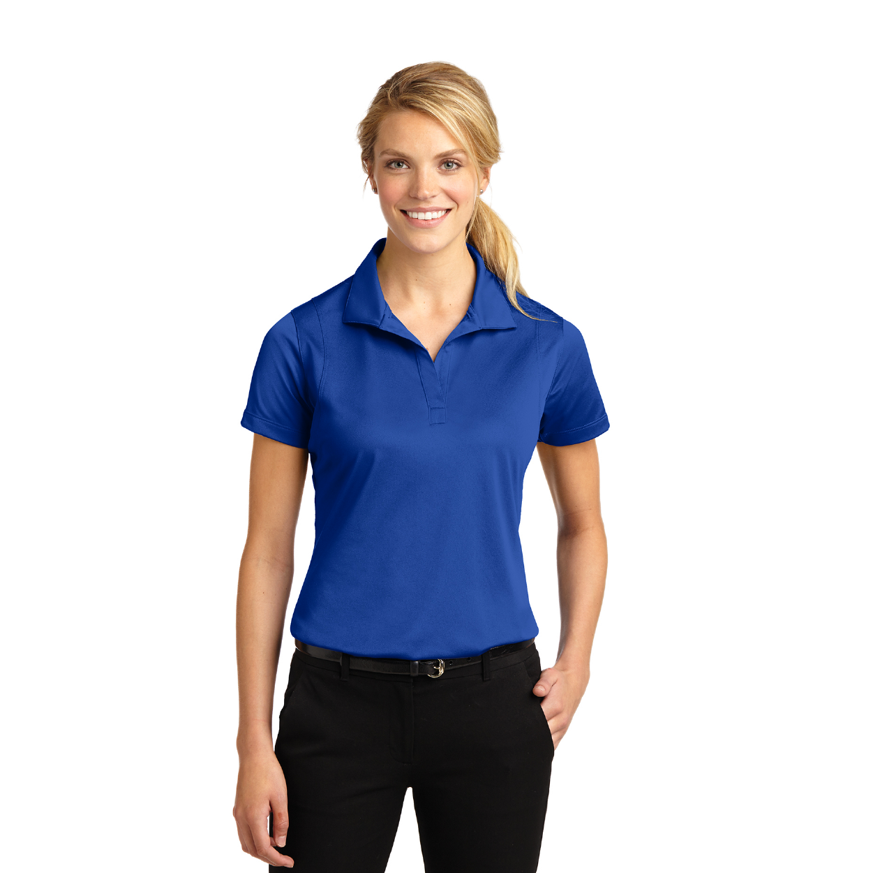 Sport-Tek Women's Micropique Sport-Wick Embroidered Polo - Purple
