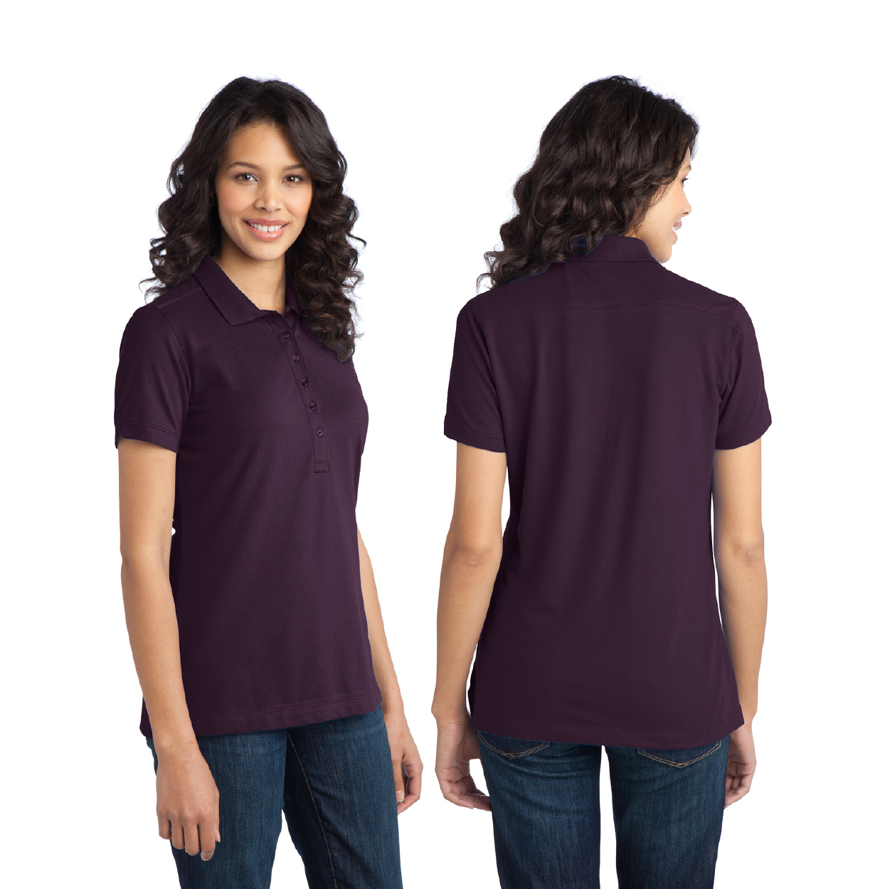 Port Authority Women's Stretch Pique Embroidered Polo - Dress Blue Navy