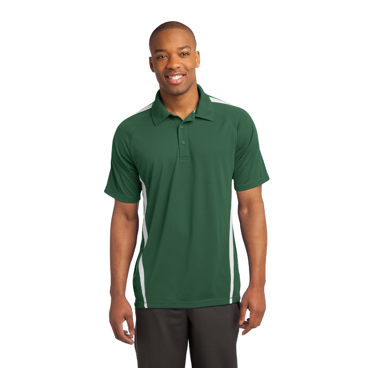 Sport-Tek PosiCharge Micro-Mesh Colorblock Embroidered Polo - True Royal Blue/White