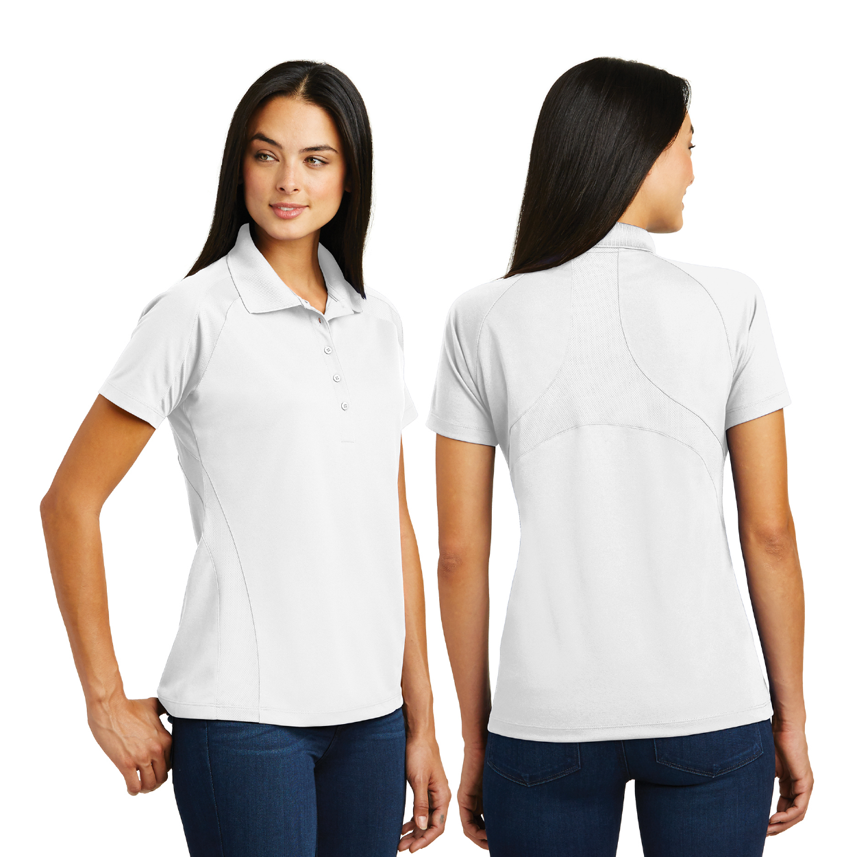 Sport-Tek Women's Dri-Mesh Pro Embroidered Polo - Carolina Blue