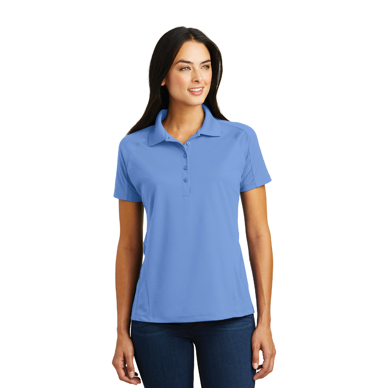 Sport-Tek Women's Dri-Mesh Pro Embroidered Polo - Steel Grey