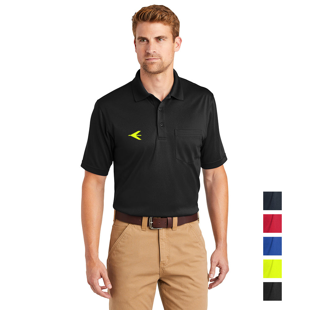 CornerStone Select Snag-Proof Pocket Embroidered Polo - Black