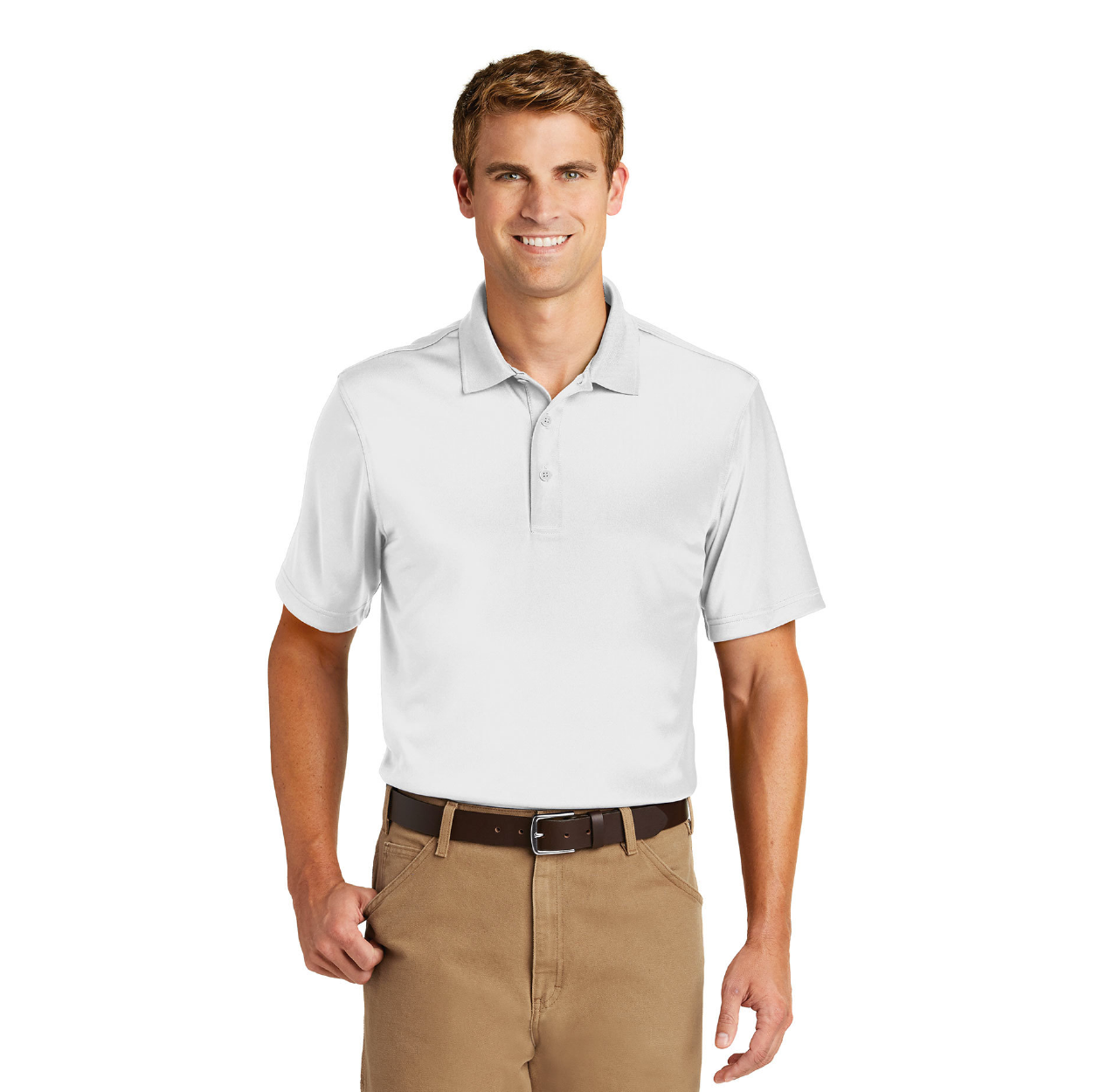 CornerStone - Select Snag-Proof Embroidered Polo - Tan Beige