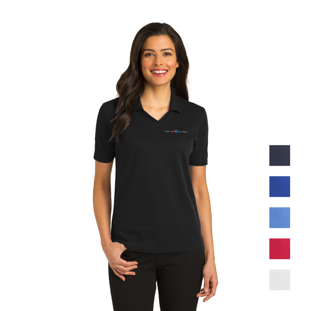Port Authority Women's Rapid Dry Embroidered Polo - Classic Navy Blue
