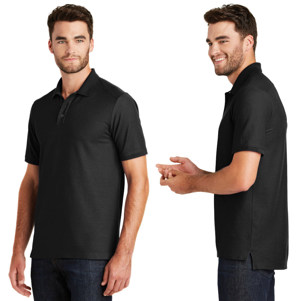 New Era Venue Home Plate Embroidered Polo - Dark Green (PMS 567C)