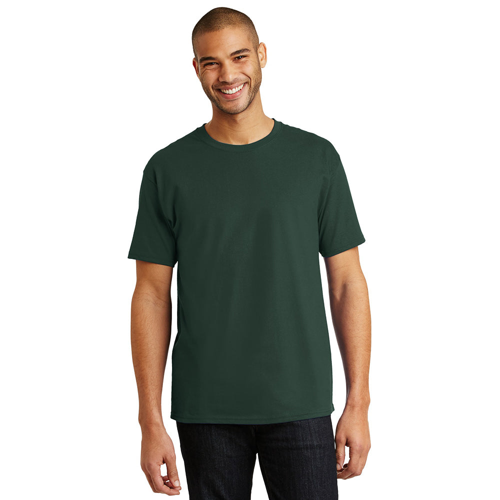 Hanes - Authentic 100% Cotton T-Shirt Decorated - Deep Forest Green (PMS 5535C)