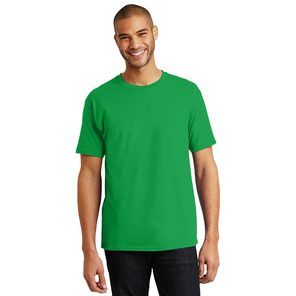 Hanes - Authentic 100% Cotton T-Shirt Decorated - Kelly Green (PMS 7482C)