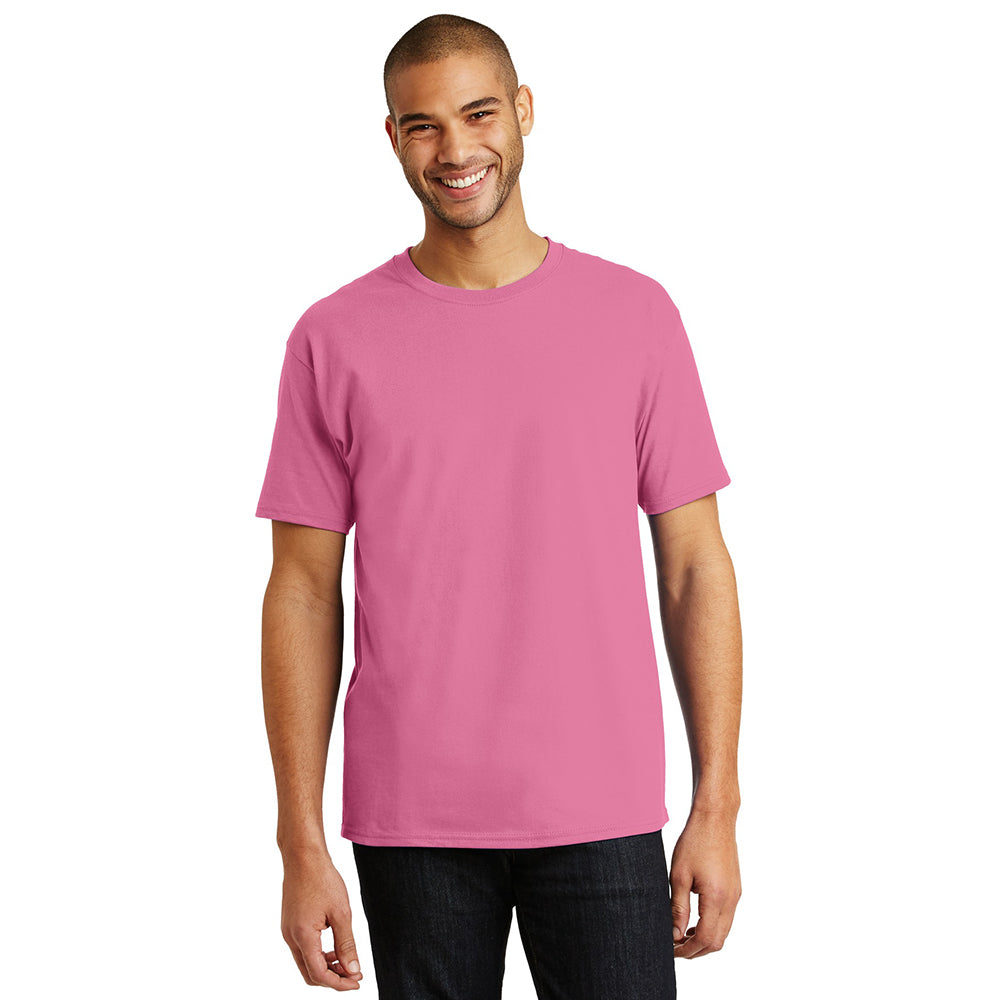 Hanes - Authentic 100% Cotton T-Shirt Decorated - Pink (PMS 211C)