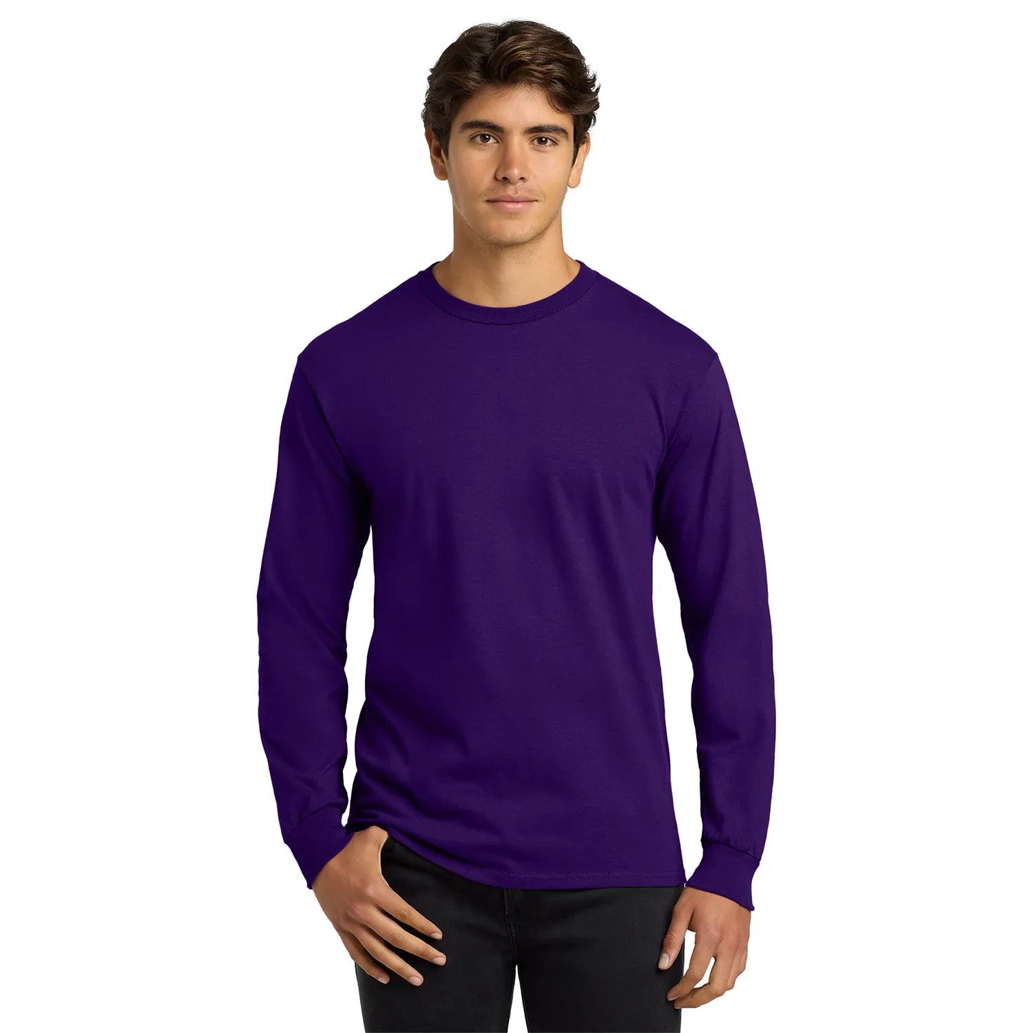 Gildan Ultra Cotton 100% US Cotton Long Sleeve T-Shirt Decorated - Purple