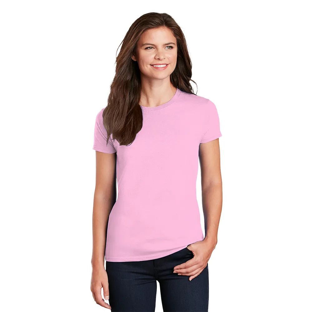 Gildan Women's Ultra Cotton 100% US Cotton T-Shirt Decorated - Light Pink