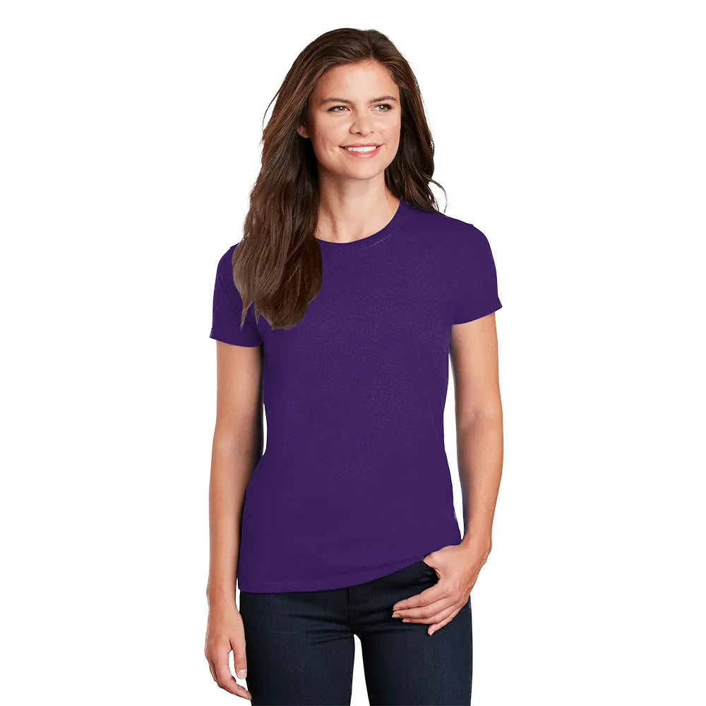Gildan Women's Ultra Cotton 100% US Cotton T-Shirt Decorated - Purple