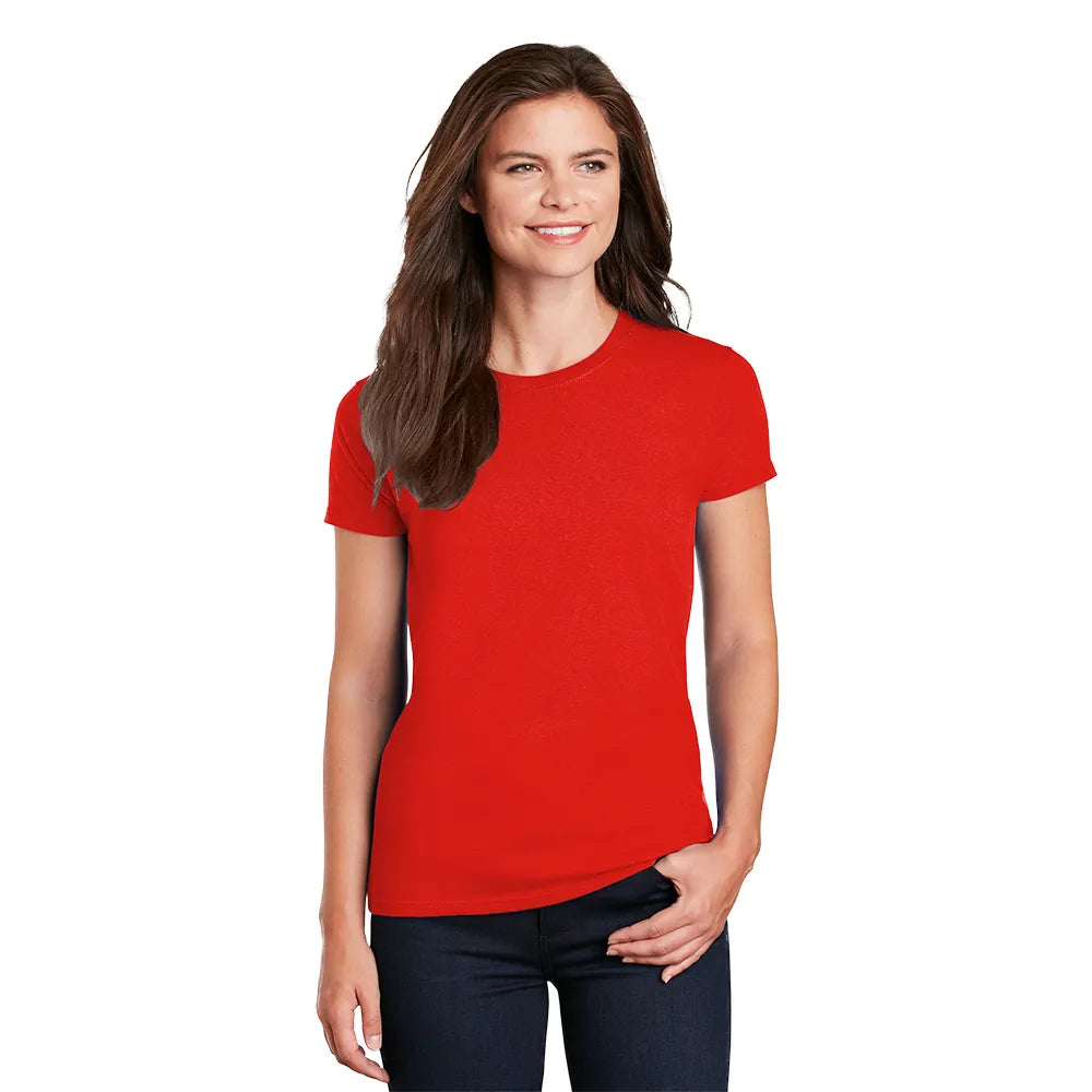 Gildan Women's Ultra Cotton 100% US Cotton T-Shirt Decorated - Red