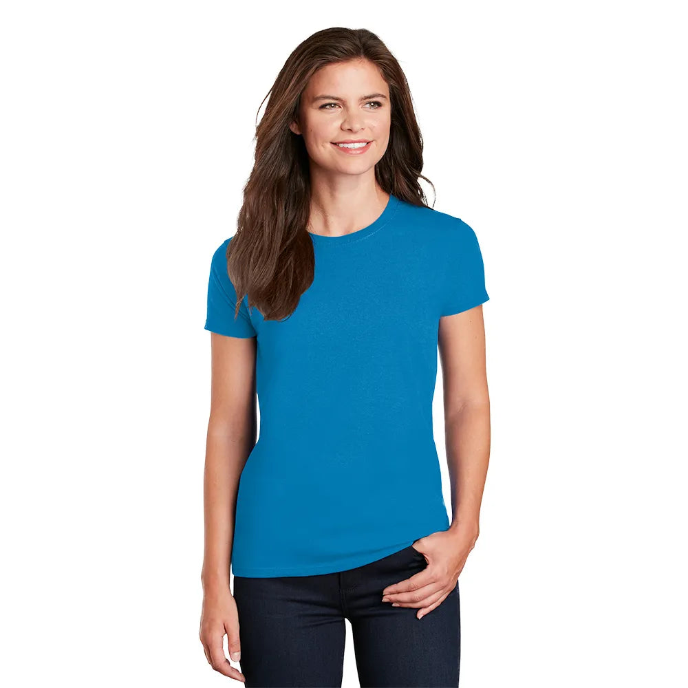 Gildan Women's Ultra Cotton 100% US Cotton T-Shirt Decorated - Sapphire Blue