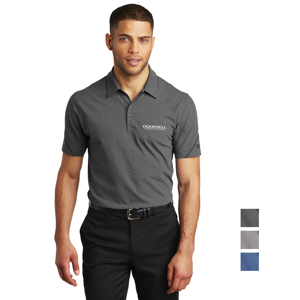 OGIO Tread Embroidered Polo - Blacktop Heather Black (PMS 7540C)