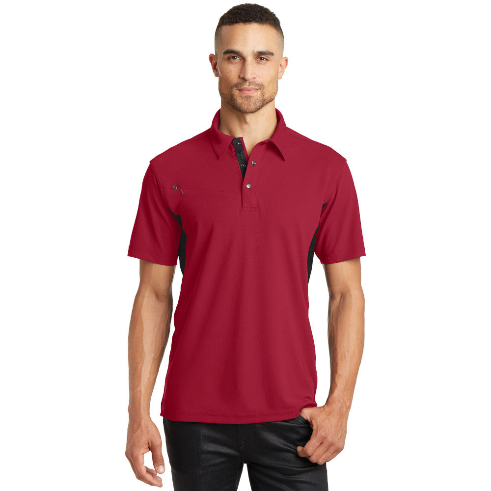 OGIO - Accelerator Embroidered Polo - Signal Red/Blacktop Black (PMS 7427C)