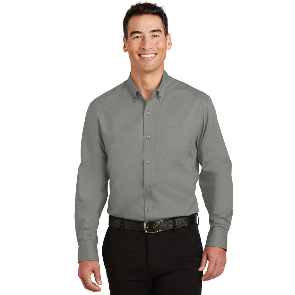 Port Authority SuperPro Twill Shirt Embroidered – Rich Red