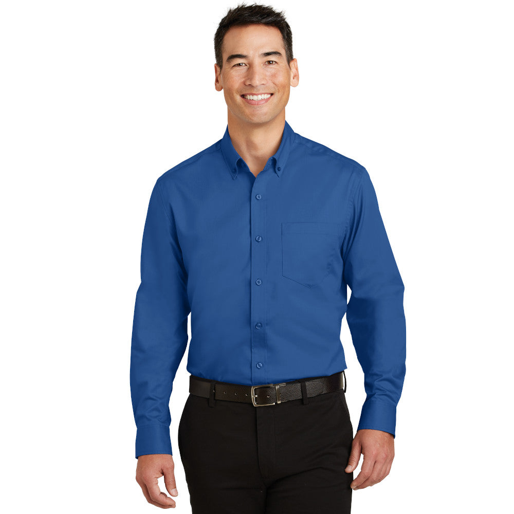 Port Authority SuperPro Twill Shirt Embroidered – True Navy Blue