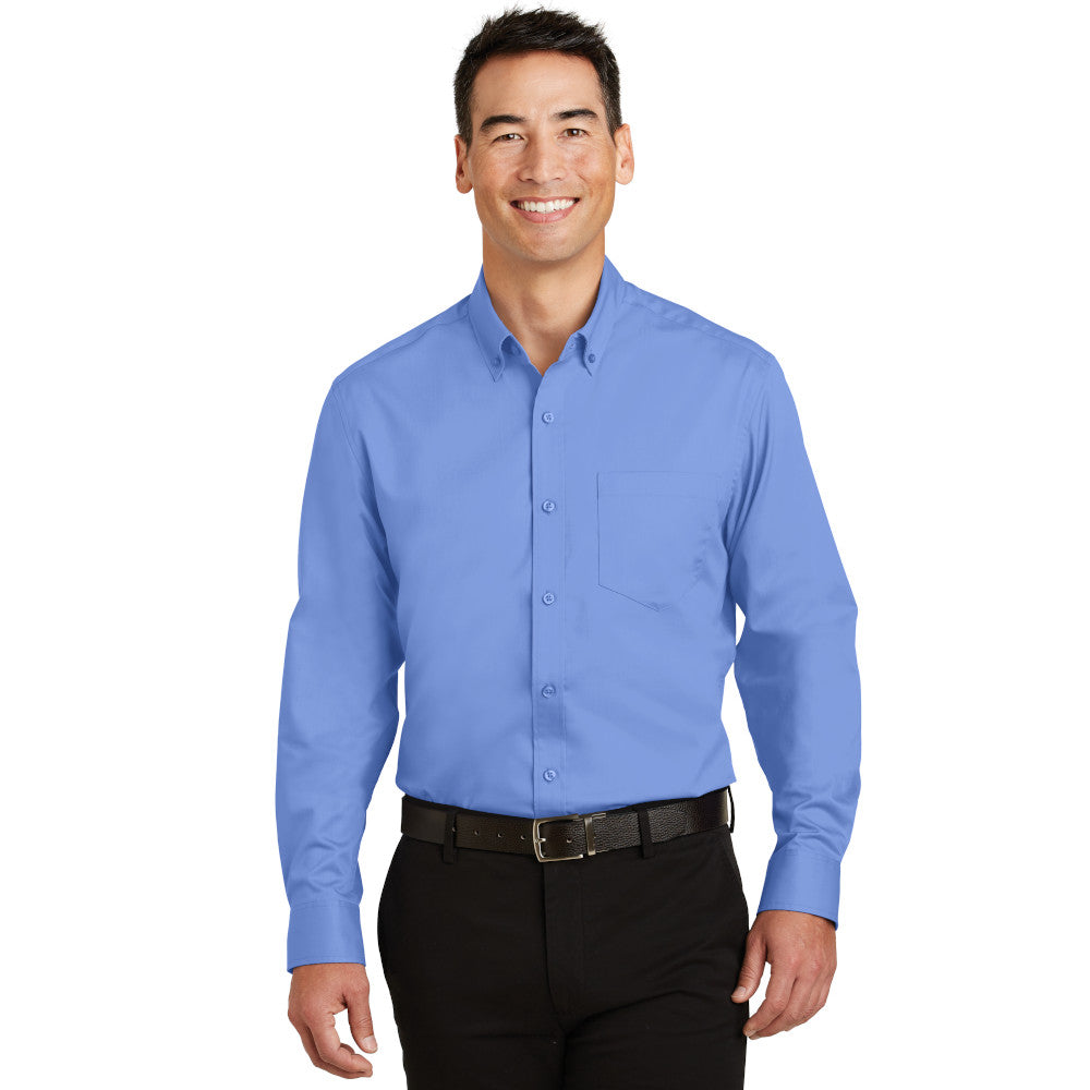 Port Authority SuperPro Twill Shirt Embroidered – White