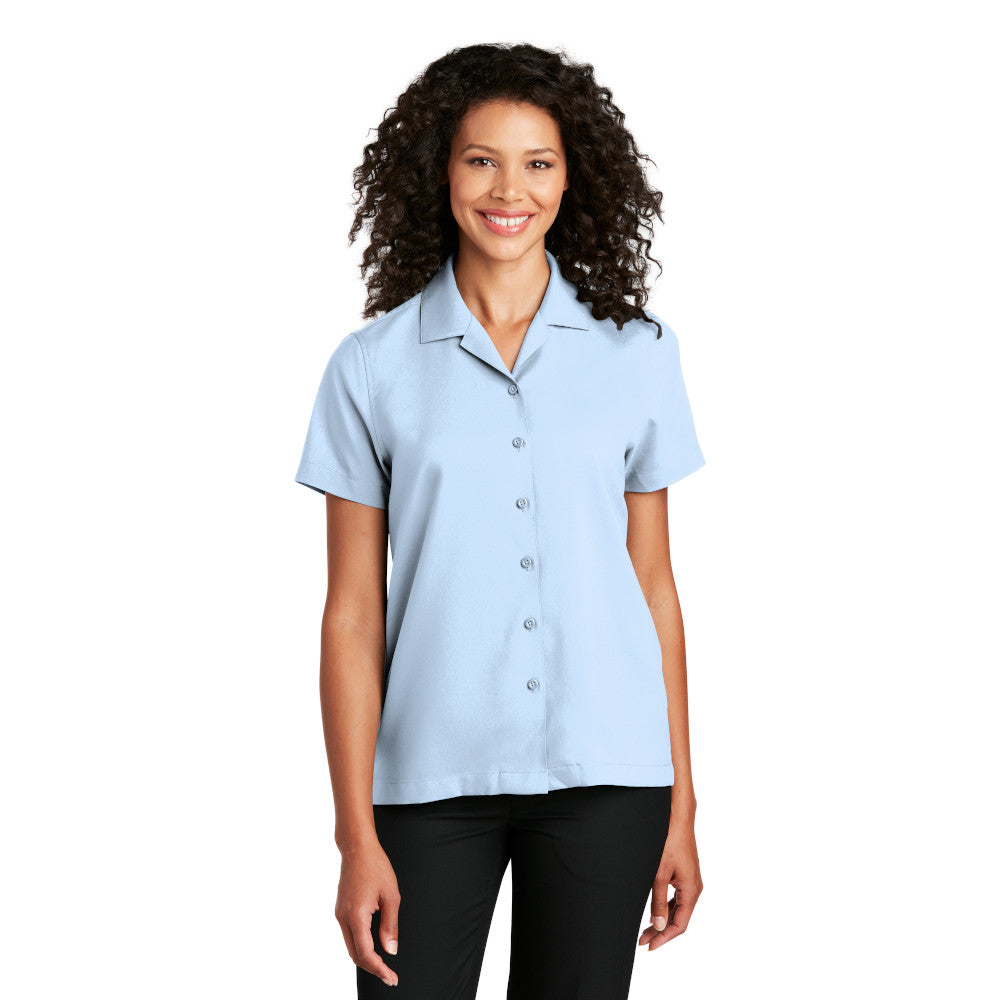 Port Authority Port Authority Women's Short Sleeve Performance Staff Shirt Embroidered – True Navy