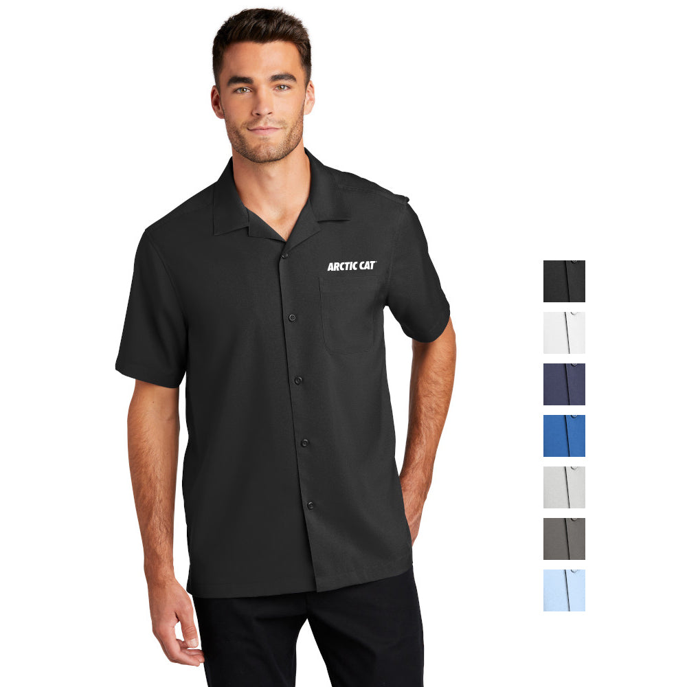 Port Authority Short Sleeve Performance Staff Shirt Embroidered – Black