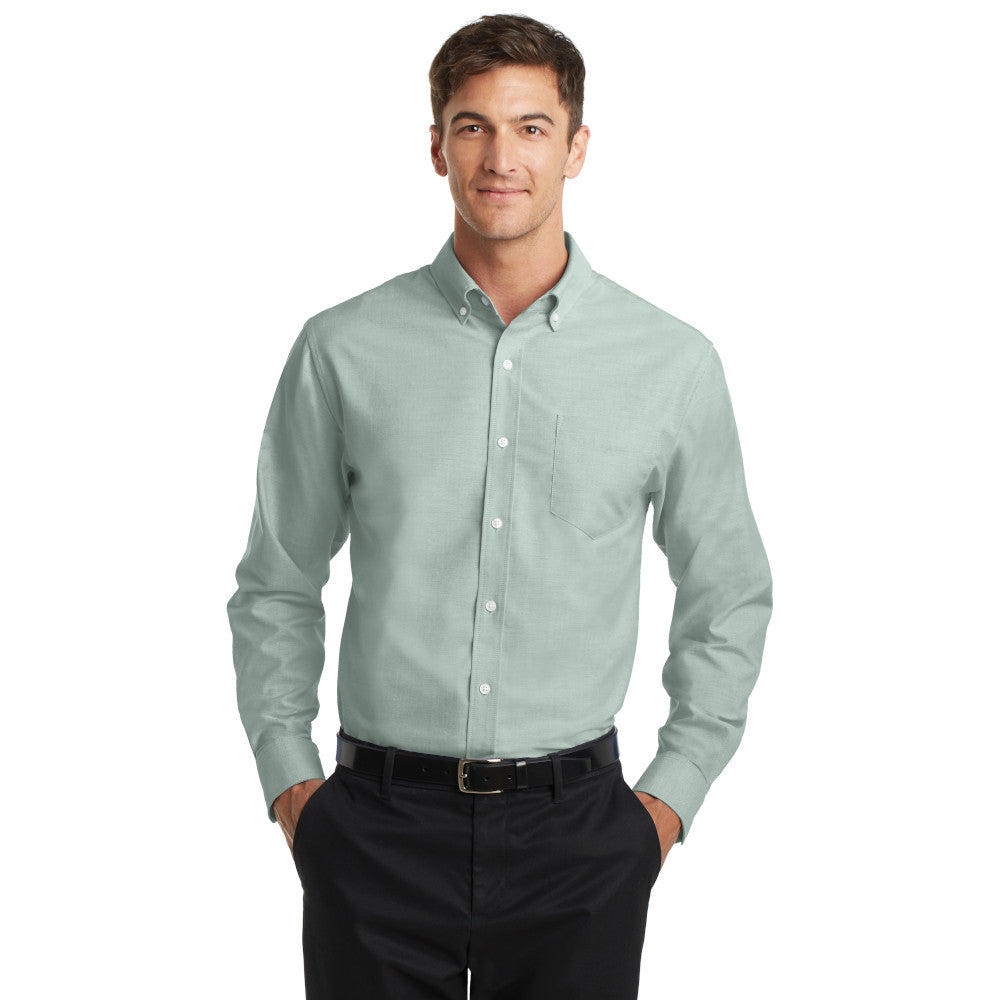 Port Authority SuperPro Oxford Shirt Embroidered – Green