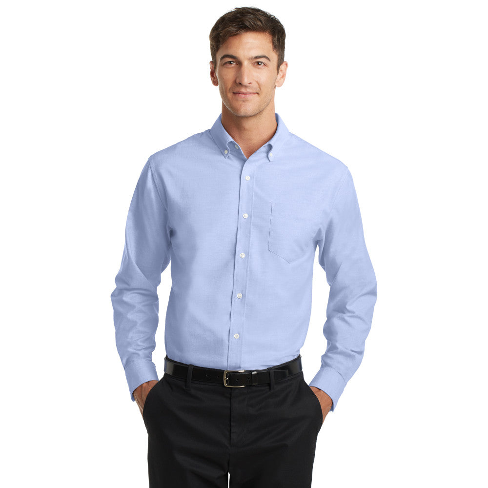 Port Authority SuperPro Oxford Shirt Embroidered – Soft Purple