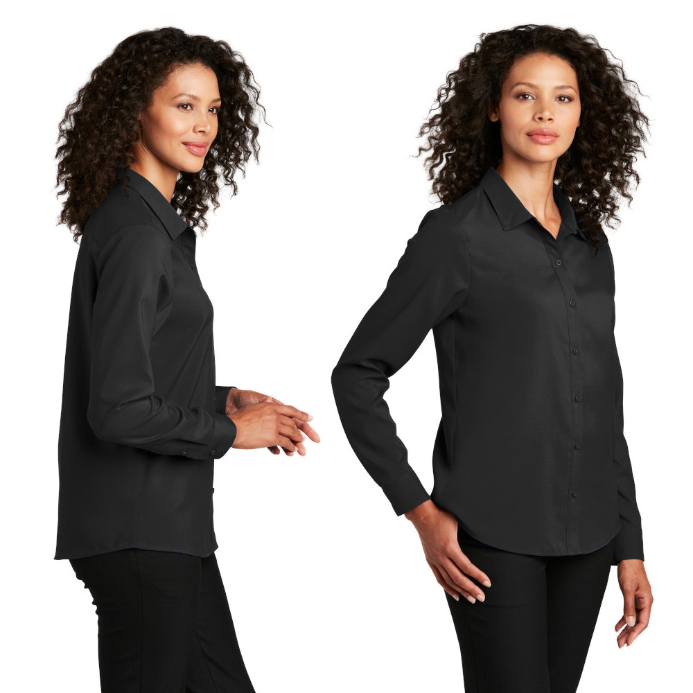 Port Authority Port Authority Women's Long Sleeve Performance Staff Shirt Embroidered – Graphite Gray