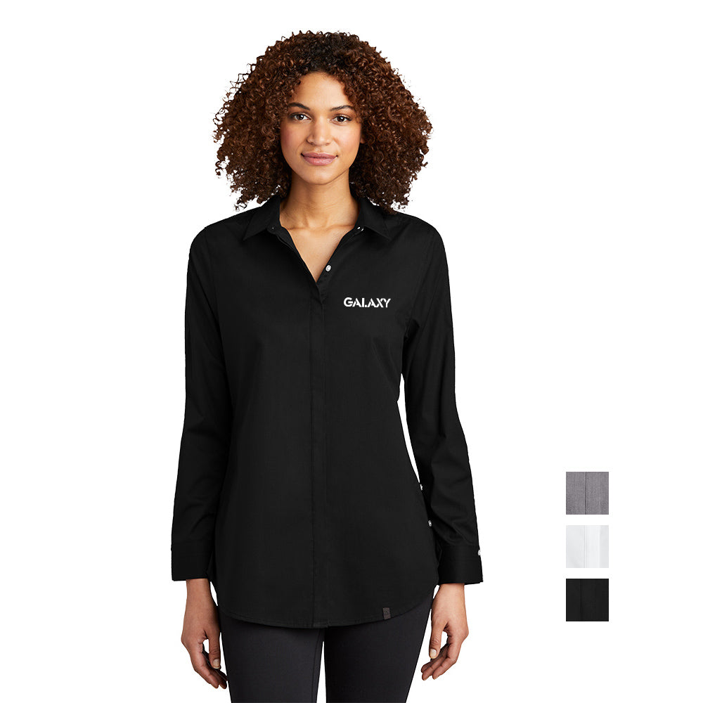 OGIO OGIO Women's Commuter Woven Tunic Embroidered – Blacktop Black