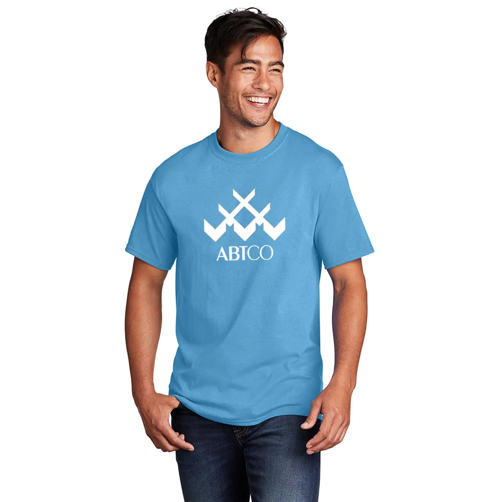 Port & Company Core Cotton Tee Decorated - Aquatic Blue