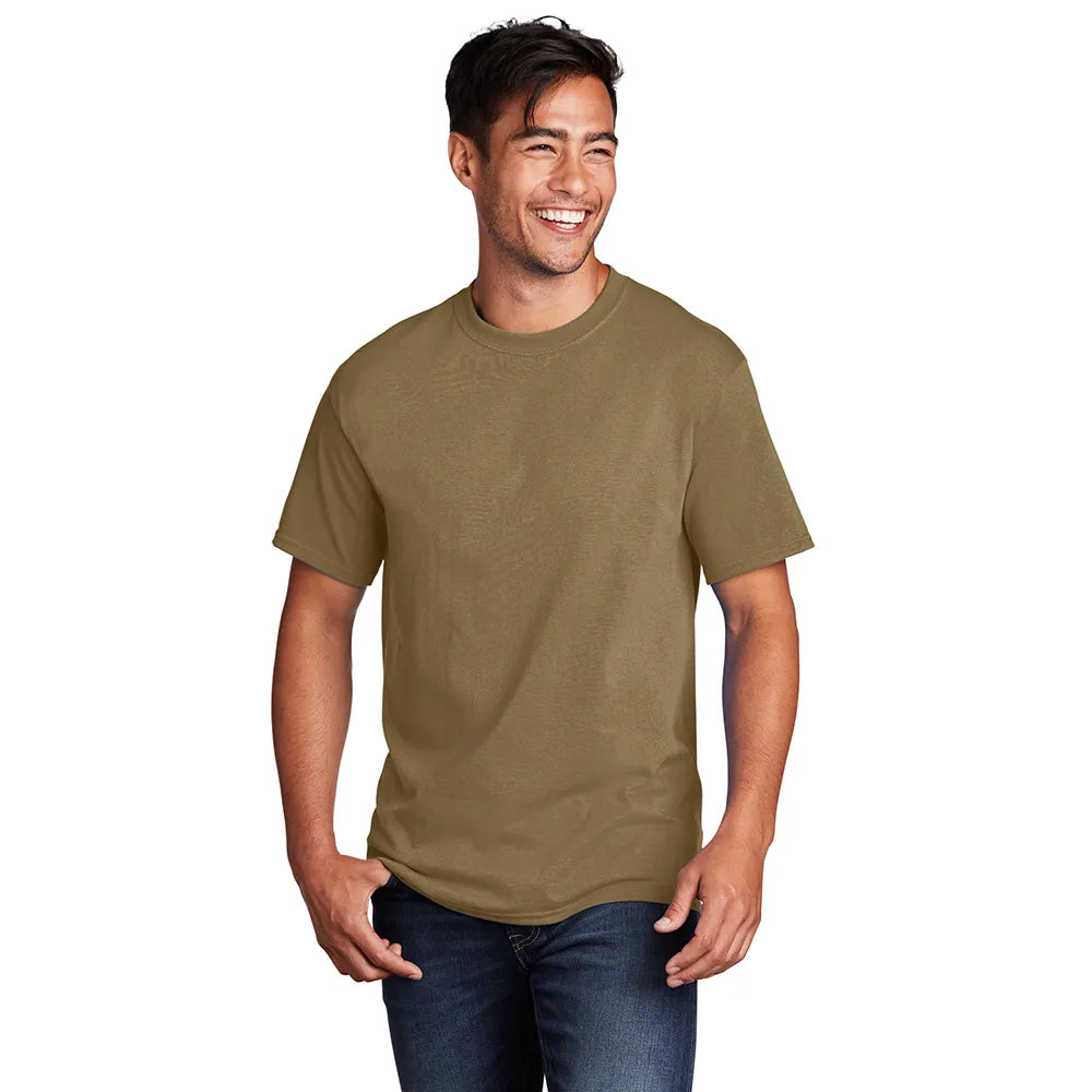 Port & Company Core Cotton Tee Decorated - Coyote Brown