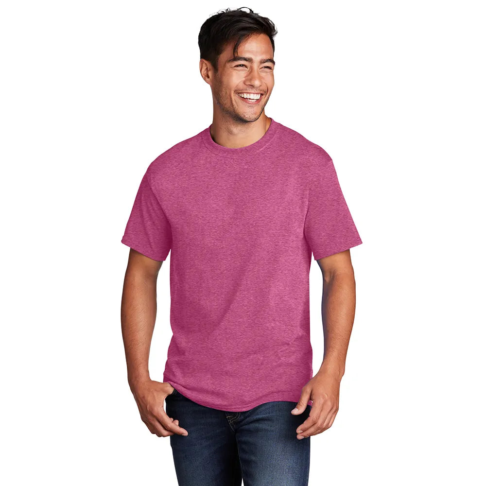 Port & Company Core Cotton Tee Decorated - Sangria Pink