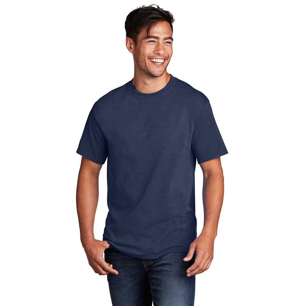 Port & Company Core Cotton Tee Decorated - Heather Royal Blue