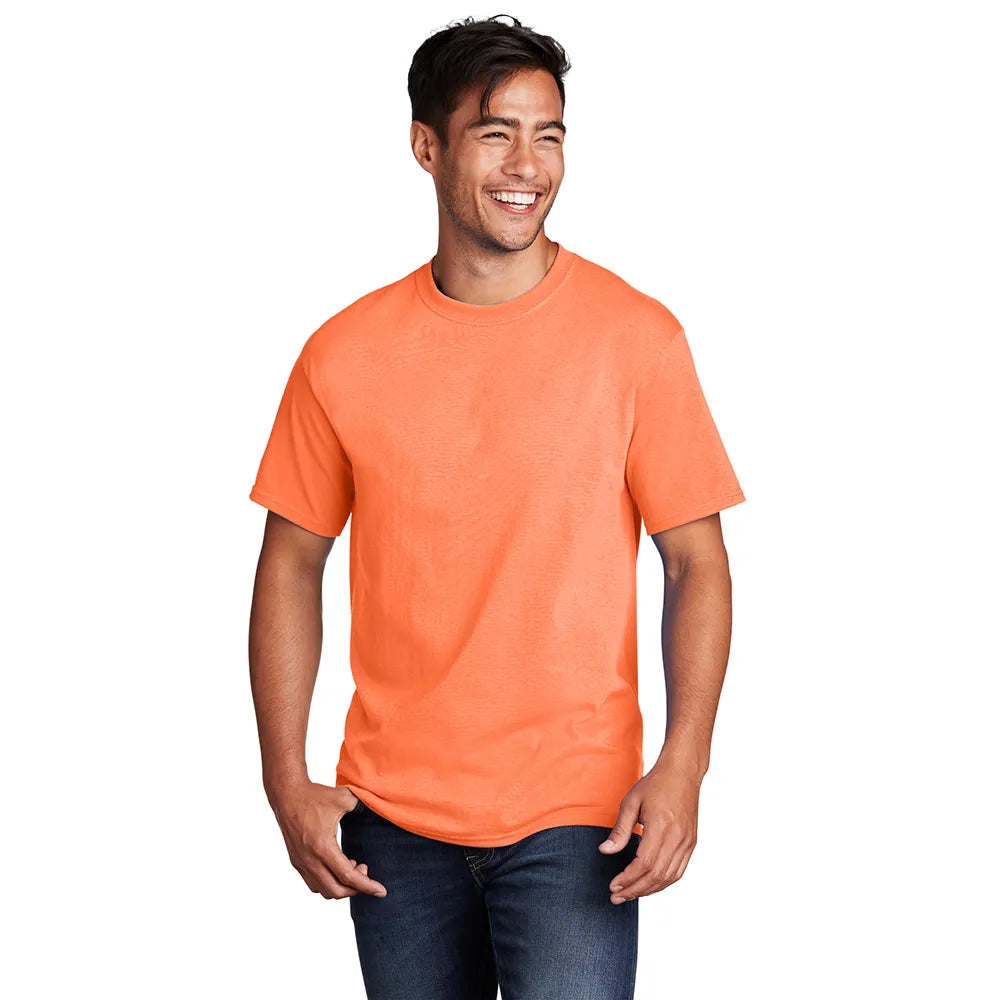 Port & Company Core Cotton Tee Decorated - Neon Orange