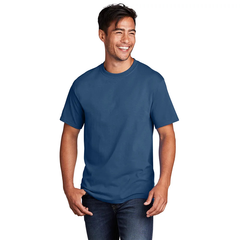 Port & Company Core Cotton Tee Decorated - Neptune Blue