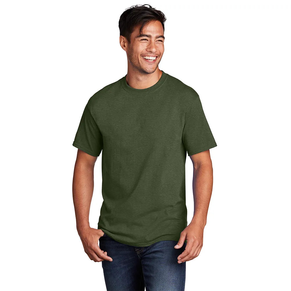 Port & Company Core Cotton Tee Decorated - Olive Drab Green Heather