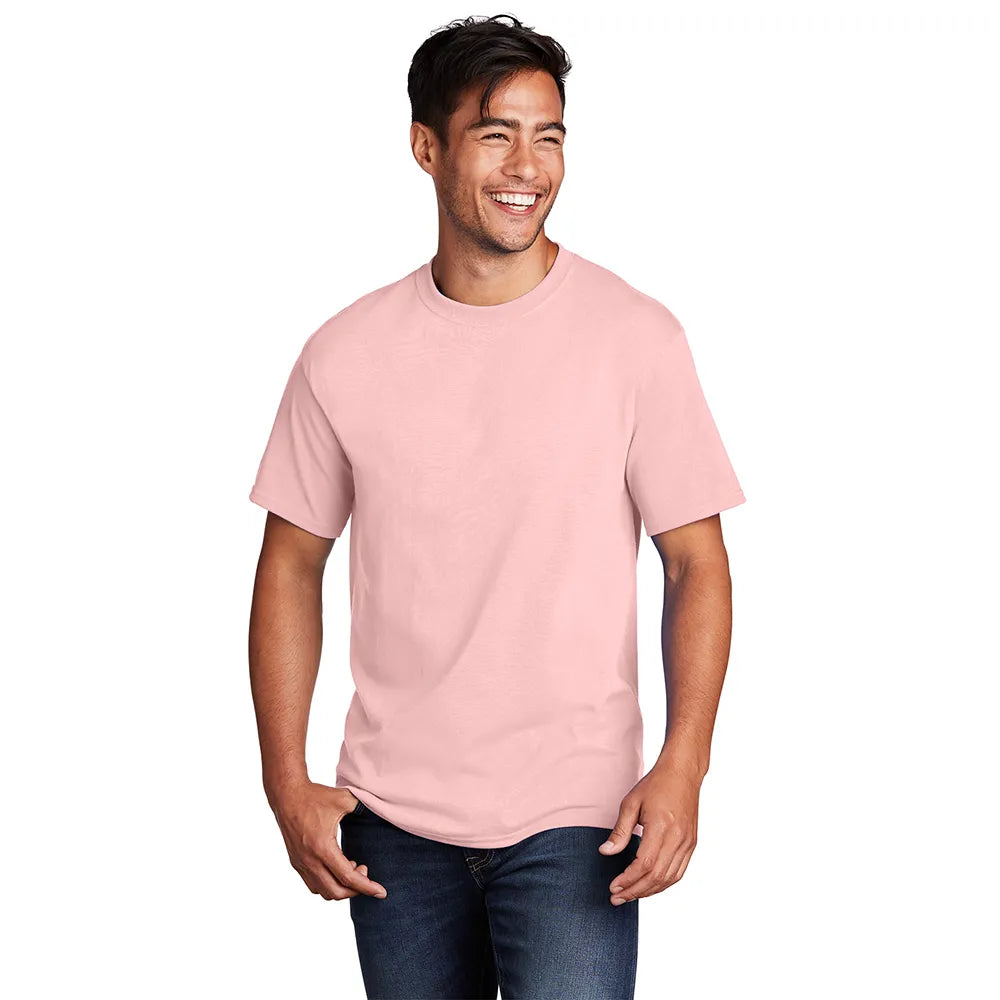 Port & Company Core Cotton Tee Decorated - Pale Blush Pink