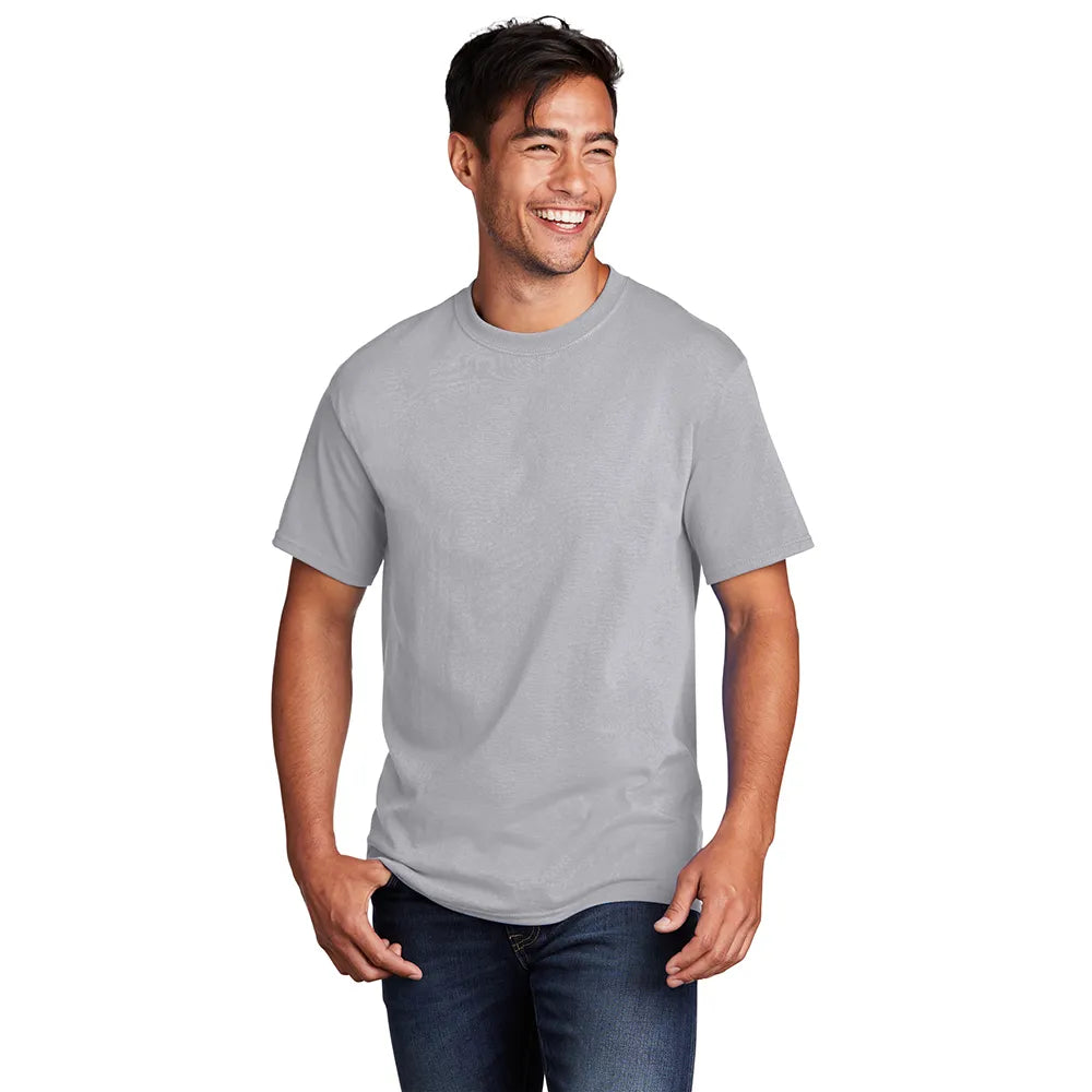 Port & Company Core Cotton Tee Decorated - Silver Grey